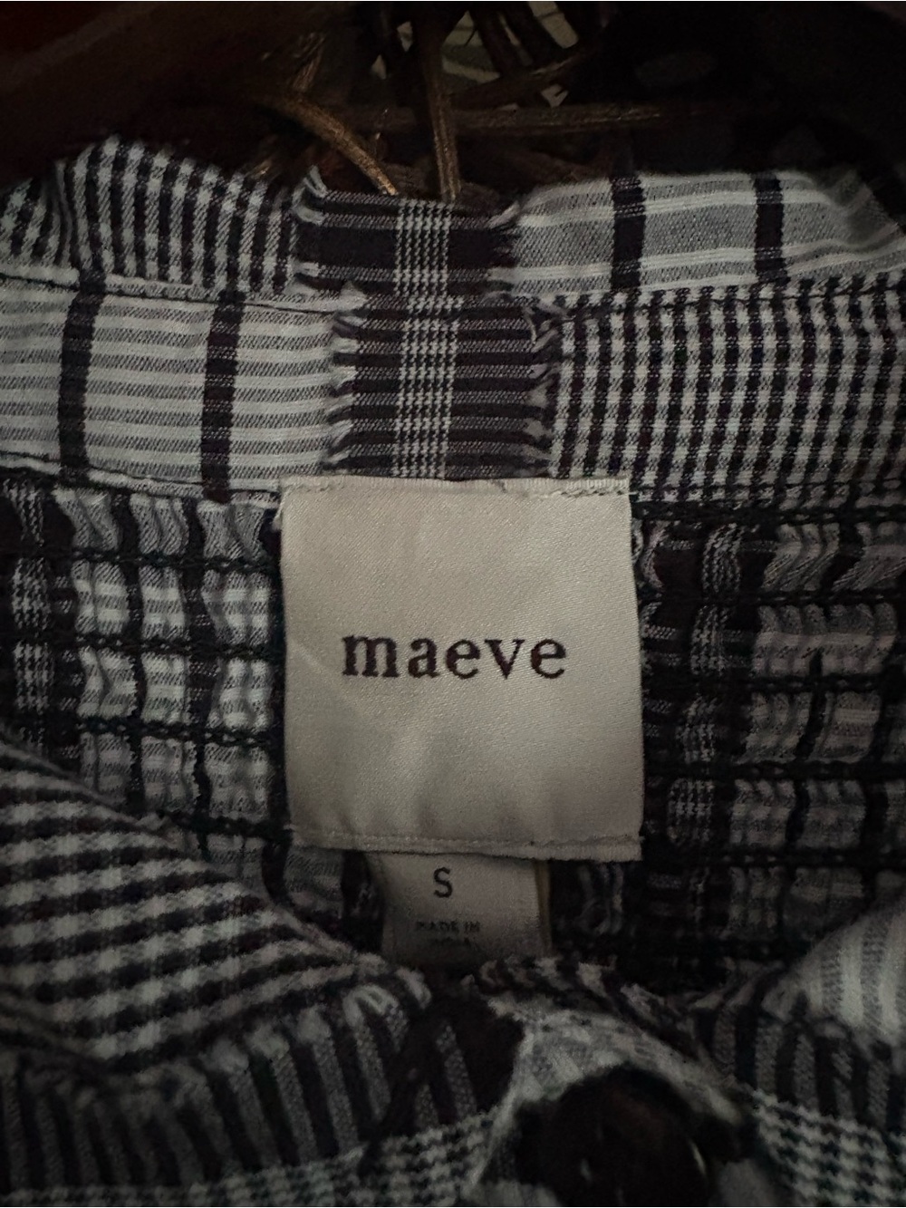 Anthropologie Maeve Mixed Plaid Midi Dress Peter Pan Collar Cottagecore Small - Picture 5 of 7